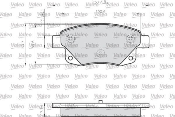 Set placute frana, frana disc VALEO 872486