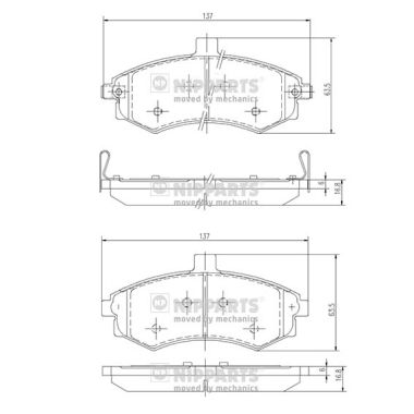 Set placute frana, frana disc NIPPARTS J3600535