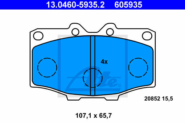Set placute frana, frana disc ATE 13.0460-5935.2