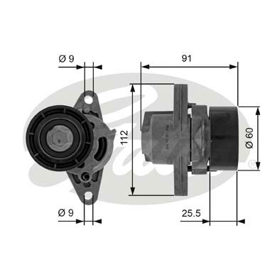 rola intinzator, curea transmisie GATES T38456