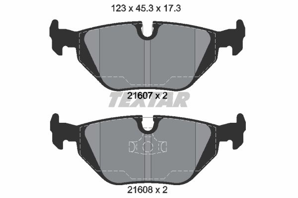 Set placute frana, frana disc TEXTAR 2160702