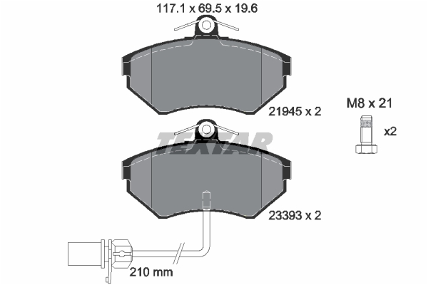 Set placute frana, frana disc TEXTAR 2194504