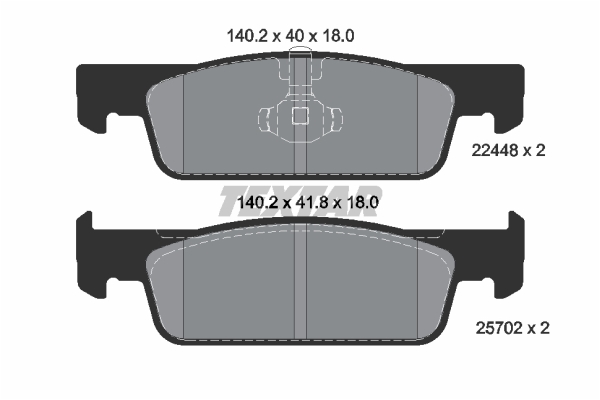 Set placute frana, frana disc TEXTAR 2244801