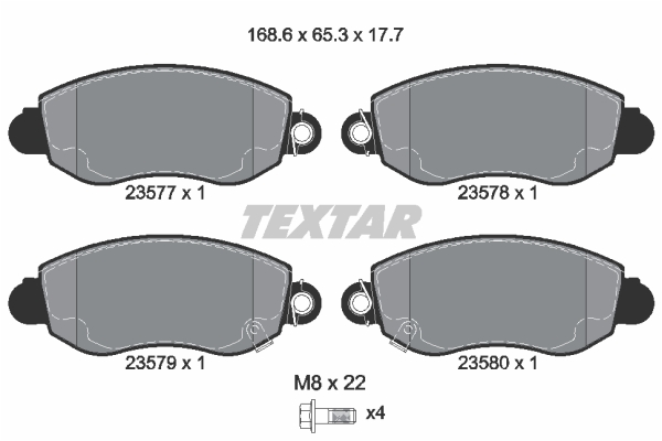 Set placute frana, frana disc TEXTAR 2357701