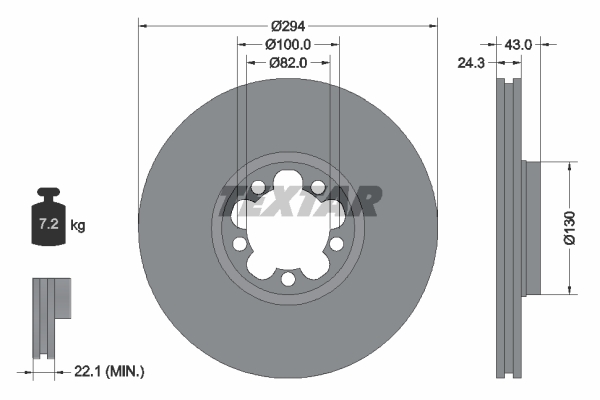 Disc frana TEXTAR 92103803