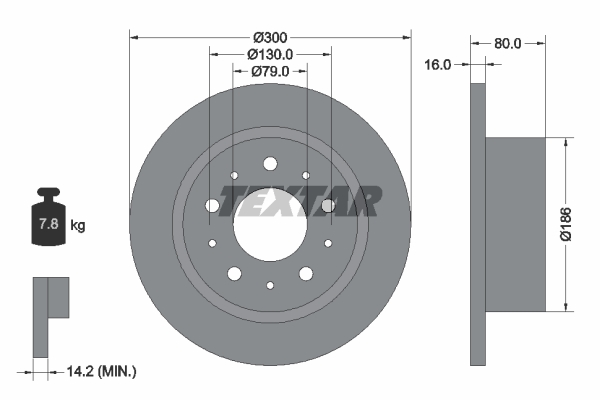 Disc frana TEXTAR 92157600