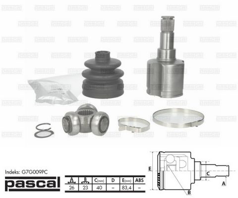 Set articulatie, planetara PASCAL G7G009PC