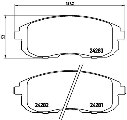 Set placute frana, frana disc BREMBO P 23 126