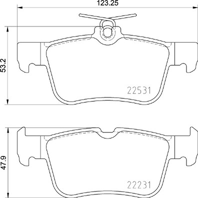 Set placute frana, frana disc BREMBO P 24 175