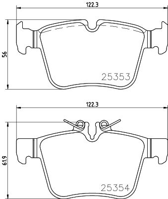 Set placute frana, frana disc BREMBO P 50 122