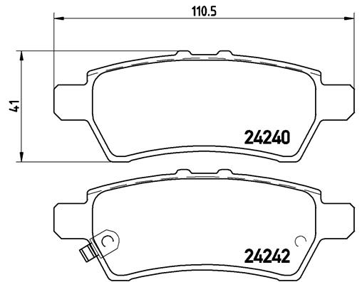 Set placute frana, frana disc BREMBO P 56 060