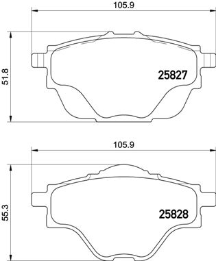 Set placute frana, frana disc BREMBO P 61 124