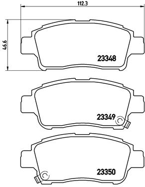 Set placute frana, frana disc BREMBO P 83 050