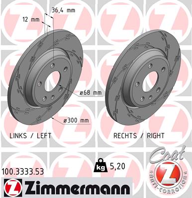 Disc frana ZIMMERMANN 100.3333.53