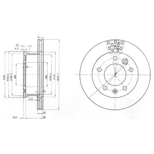 Disc frana DELPHI BG3236