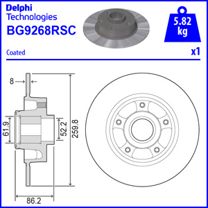 Disc frana DELPHI BG9268RSC
